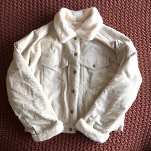 Off-White Corduroy Sherpa Jacket